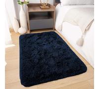 BedLooms Rugs Living Room Small 50x80 cm - Navy Area Rugs for Bedroom Anti Slip - Modern Super Soft Plush Carpets Fluffy Shaggy Rug for Entryway - Non Shedding Bedside Rug for Kids Room
