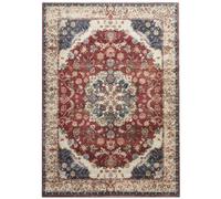 Bedlooms Whisper Cashmere Rug 160X230Cm, Red Floral Pattern, Non-Slip, Stain Resistant, Thick Soft Living Room Carpet