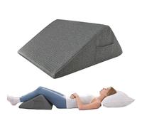 Bedluxe Knee Wedge Pillow - Memory Foam Leg Support for Sleeping, Post Surgery Triangle Pillow Wedge, Leg Elevation, Knees Hip Back Pain Relief (23.6 x 26 x 10, Extra Large, Black)