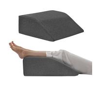 Bedluxe Leg Elevation Pillows, Leg Pillows for Sleeping, Cooling Gel Memory Foam Top, Wedge Pillow for Legs, Leg Wedges for Circulation, Swelling, After Surgery - Removable Cover (10 Inch, Black)