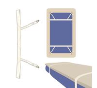 Bedly Straps/College Dorm Essential/Twin XL Certified/Bed Straps That Hold Mattress Topper in Place/Sheet Fastener/Multipurpose Strap w/Clips