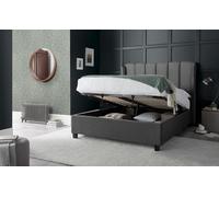 Bedmaster Aurora Velvet Ottoman Bed & Neptune Spring Mattress in Grey | Size: King Bedmaster Grey King