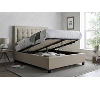Bedmaster Brandon Fabric Ottoman Bed And Primrose 2000 Pocket Sprung Memory Foam Mattress In Light Brown Light Brown Double