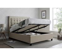 Bedmaster Brandon Fabric Ottoman Bed in Light Brown | Size: Double Bedmaster Light Brown Double