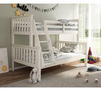 Bedmaster Carra Triple Sleeper Bunk Bed With Memory Foam Mattresses In White White Small Double