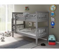 Clover Solid Wood Grey Bunk Bed