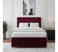 Bedmaster Chenille Ottoman Divan Base In Aubergine Aubergine Double