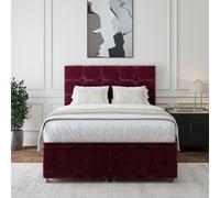 Bedmaster Chenille Ottoman Divan Base in Aubergine | Size: Super King Bedmaster Aubergine Super King