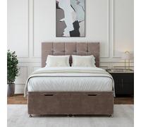 Bedmaster Chenille Ottoman Divan Base In Silver Silver Small Double