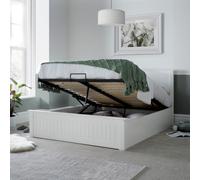 Bedmaster Dawson Wooden Ottoman Bed & Super Ortho Orthopaedic Mattress in White | Size: King Bedmaster White King