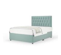 Bedmaster Duckegg Plush Velvet Divan Base And Button Headboard Small Double