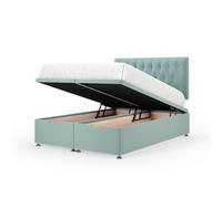 Bedmaster Duckegg Plush Velvet Ottoman Divan Base And Button Headboard Double