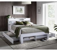 Bedmaster Fabio White Wooden Storage Bed Double