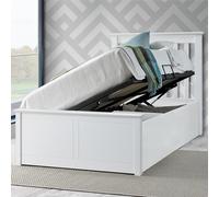 Francis White Wooden Ottoman Storage Bed 3ft Single