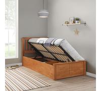 Bedmaster Francis Wooden Ottoman Bed & Super Ortho Orthopaedic Mattress in Brown | Size: Single Bedmaster Brown Single