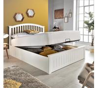 Bedmaster Grayson White Wooden Ottoman Bed Double