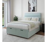 Bedmaster Linen Ottoman Divan Base In Duck Egg Blue Duck Egg Blue Single