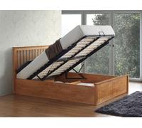 Bedmaster Malmo Oak Wooden Ottoman Bed And Memory Maestro Memory Foam Mattress King Size