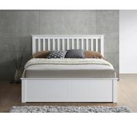 Bedmaster Malmo White Wooden Ottoman Bed - King Size