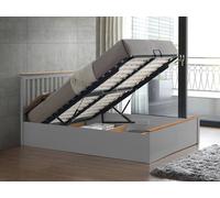 Bedmaster Malmo Wooden Ottoman Bed And Super Ortho Orthopaedic Mattress In Grey Grey Double
