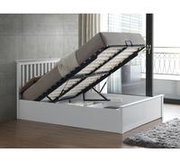 Bedmaster Malmo Wooden Ottoman Bed & Cotswold 3000 Pocket Sprung Natural Mattress in White | Size: King Bedmaster White King