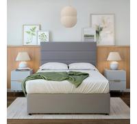 Bedmaster Memory Maestro Memory Foam Silver Plush Velvet 4 Drawer Divan Set And Headboard Small Double