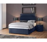 Bedmaster Neptune Spring Midnight Linen 4 Drawer Divan Set And Headboard Super King