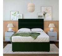 Bedmaster Ortho Classic Orthopaedic Emerald Green Plush Velvet 2 Drawer Divan Set And Headboard Double