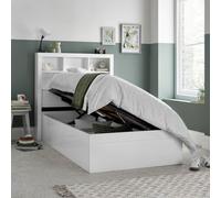 Bedmaster Oscar White Wooden Bookcase Ottoman Storage Bed And Primrose 2000 Pocket Sprung Memory Foam Mattress