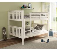 Bedmaster Oslo White Quadruple Sleeper Bunk Bed With Memory Foam Mattresses | Size: Small Double Bedmaster White Small Double