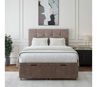 Bedmaster Silver Chenille Ottoman Divan Base Single