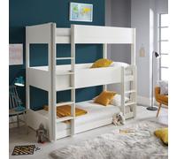 Bedmaster Snowdon White Three Tier Bunk Bed With Orthopaedic Mattresses