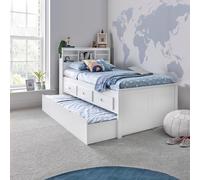 Bedmaster Venus Guest Bed With Drawers No Trundle With Pocket Mattress in White | Size: Single Bedmaster White Single