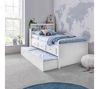 Bedmaster Venus Guest Bed With Drawers & Trundle With Pocket Mattresses in White | Size: Single Bedmaster White Single
