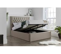 Bedmaster Wilson Oatmeal Fabric Ottoman Bed - Double