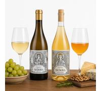 Bedoba | Georgian White & Orange Wine Gift Set 13.5% ABV | 2 x 75cl | The white offers crisp citrus and orchard fruit flavours with refreshing acidity, while the orange wine delivers complex.