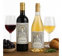 Bedoba Georgian Wine Pair | Saperavi Red 13.5% ABV 75cl & Orange 13% ABV 75cl | Rich, Fruity & Full-Bodied Wines from Kakheti, Georgia | Authentic Georgian Wine Gift Set