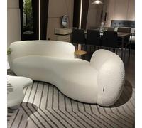 BEDOIN Innovative Minimalist Living Room Sofa - Curved Pea-Shaped Tech Fabric Reception Couch B