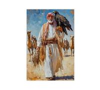 Bedouin Falconer Art Canvas Poster Wall Art Decor Print Picture Paintings for Living Room Bedroom Decoration 20x30inch(50x75cm)