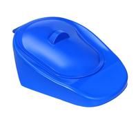 Bedpan with Lid Bed Urinal Unisex Commode Pan Easy to Use Fracture Bedpans with Handle for Bedbound Patient (Blue)