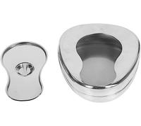 Bedpans for Elderly Men and Women, Stainless Steel Urinal Bed Pan with Lid Silver 35.50x28.50x7.00 cm / 13.95x11.20x2.75 in