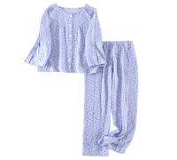 Bedridden Patient Clothing, Bedridden Patient Clothing Care Hospital Gown Easy to Put on and Take Off Tear Away Patient Pajamas(Purple,M)