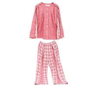 Bedridden Patient Clothing, Bedridden Patient Clothing Long Sleeves Patient Pajamas Tear Away Nursing Clothes Hospital Gown Two-Way Zipper(Pink,M)