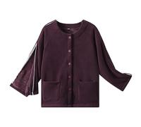 Bedridden Patient Clothing, Post-Op Tear Away Clothes Side Snap Shirts Patient Nursing Trousers Thickened Dementia Clothing Adaptive Pajama(A Top,M)