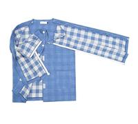 Bedridden Patient Clothing, Post Shoulder Surgery Shirts Tear Away Cotton Pajamas Pants Two-Way Zipper Bedridden Patient Clothing(Blue Top,L)