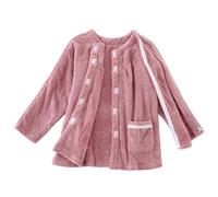Bedridden Patient Clothing, Post Shoulder Surgery Shirts, Tear Away Pants, Fluffy Patient Pajamas Soft Fleece Bedridden Patient Clothing(Pink a Top,M)
