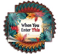 Bedroom Accessories Bumper Case | Enter This Tropical Paradise: A Colorful Welcome Sign Fire Humor Sticker Pack(6X9CM)