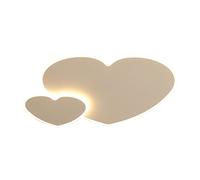 Bedroom Acrylic Ceiling Light for Kids Room, Flush Mount Chandelier Cute Love Heart Shaped Acrylic Shade Ceiling for Living Room Corridor Balcony/White Light/a