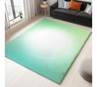 Bedroom Area Rug 60 x 90 cm Flannel Non Slip Soft, Simple Dreamy Halo Theme Kids Room Play Crawl Mat, Green Machine Washable Low Pile Carpets Home for Decor Gifts Non Shedding