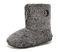 Bedroom Athletics Mens Gosling Recycled Snow Tipped Sherpa Slipper Boot Soft Warm fluffy Zip Memory Foam Indoor Outdoor Machine Washable non slip Ankle Boot house Slippers - Snow Tipped Black UK 7/8